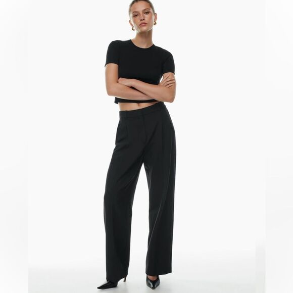 Zara Pleated High Waisted Black Pans XS - Picture 1 of 12